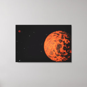 Exoplanet Ucf-1.01 Orbiting A Star Called Gj 436. Canvas Print