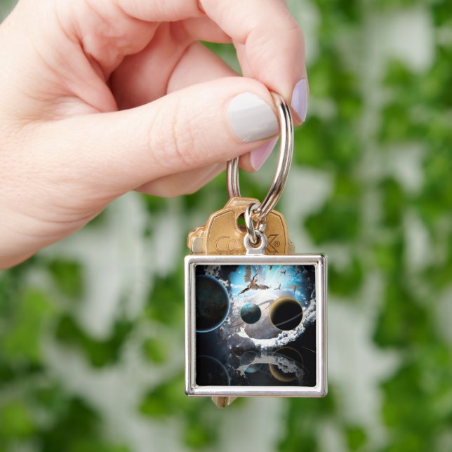 Exoplanets and Earth Key Ring (Hand)