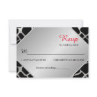 Exotic 25th Silver Wedding Anniversary RSVP Cards