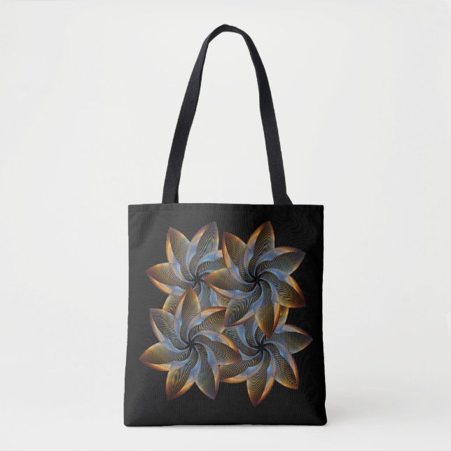 Exotic Abstract Floral Tote Bag (Front)