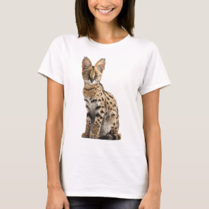 Exotic African Serval Cat Spotted Feline Women T-Shirt