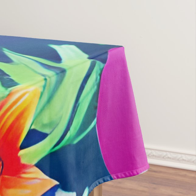 Exotic And Bold Tropical Florals Tablecloth (In Situ)