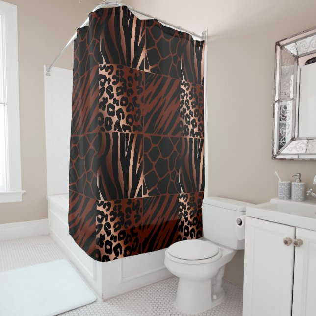 Exotic Animal Print Shower Curtain (In Situ)