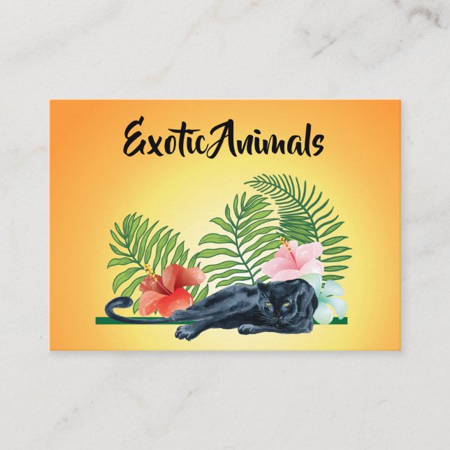 Exotic Animals Business Card (Front)