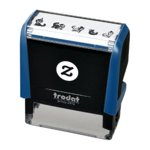 exotic-animals-leopard-monkey self-inking stamp
