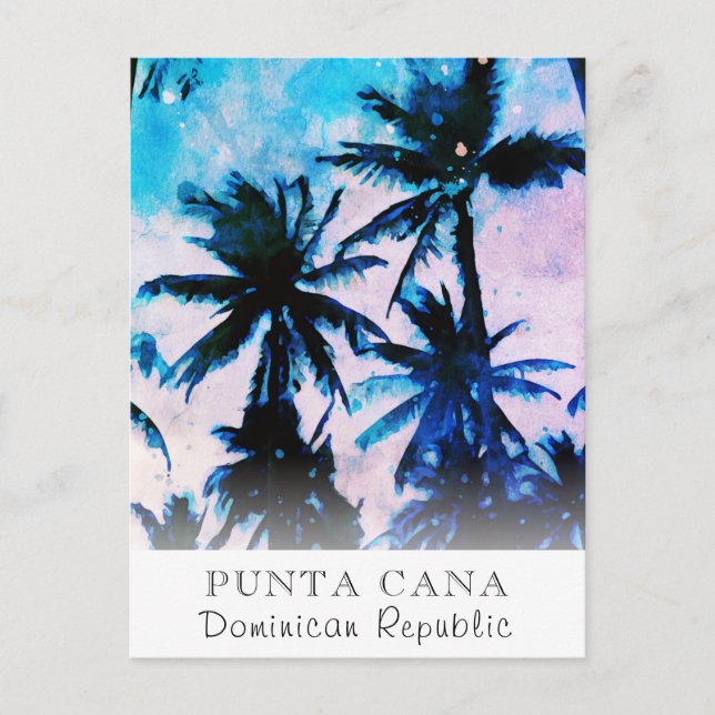 *~* Exotic AP25 Personalise Travel Palm Frond Postcard (Front)
