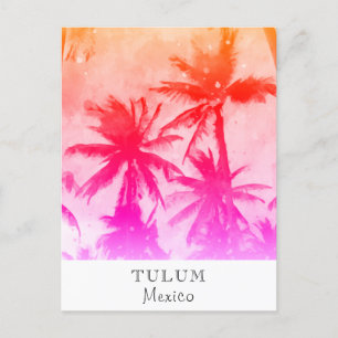 *~* Exotic AP25 Personalise Travel -  Palm Leaf Postcard