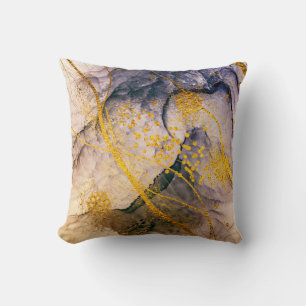 Exotic ART. Golden swirl, artistic design. Painter Cushion