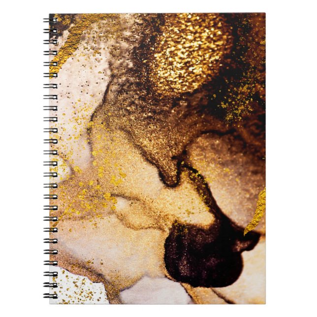 Exotic ART. Golden swirl, artistic design. Painter Notebook (Front)