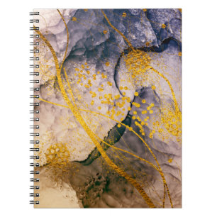 Exotic ART. Golden swirl, artistic design. Painter Notebook