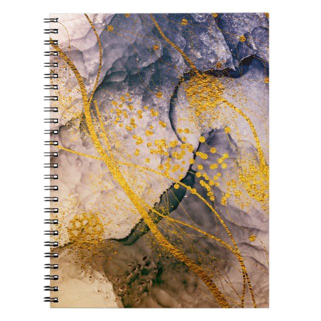 Exotic ART. Golden swirl, artistic design. Painter Notebook (Front)