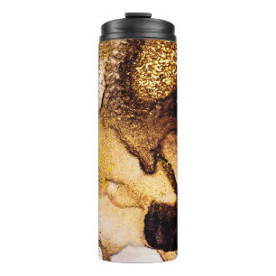 Exotic ART. Golden swirl, artistic design. Painter Thermal Tumbler