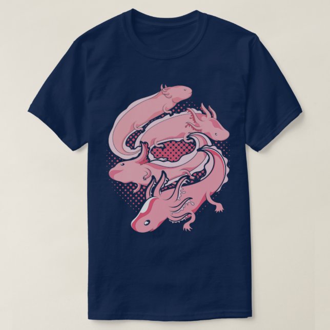 Exotic Axolotls Salamander Axolotl T-Shirt (Design Front)