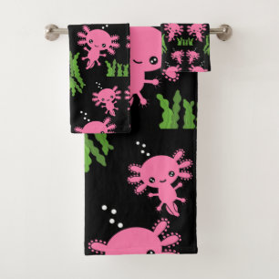 Exotic Axototl Salamander Bath Towel Set