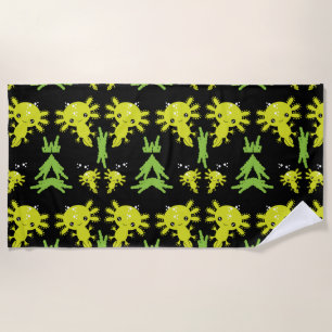 Exotic Axototl Salamander Beach Towel