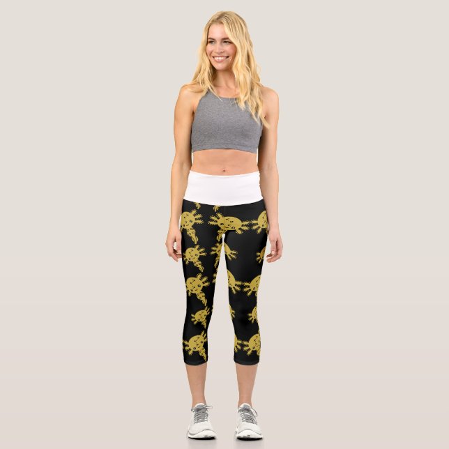 Exotic Axototl Salamander  Capri Leggings (Front)