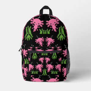 Exotic Axototl Salamander Printed Backpack