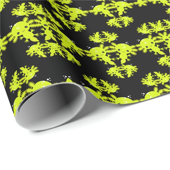 Exotic Axototl Salamander Wrapping Paper (Roll Corner)