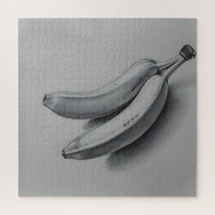 Exotic Banana in Grey Jigsaw Puzzle
