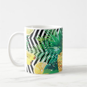 Exotic Bananas Lemons Tropical Seamless Coffee Mug