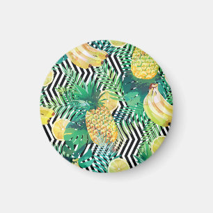 Exotic Bananas Lemons Tropical Seamless Magnet