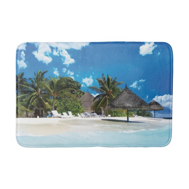 Exotic Beach  Bath Mat (Front)
