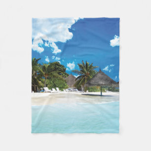 Exotic Beach Fleece Blanket
