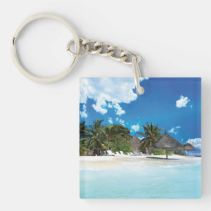 Exotic Beach Key Ring