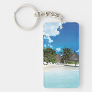 Exotic Beach Key Ring
