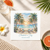 Exotic Beach Palm Trees Christmas in July 