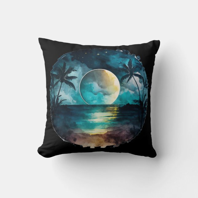 Exotic Beach Sunset Cushion (Front)
