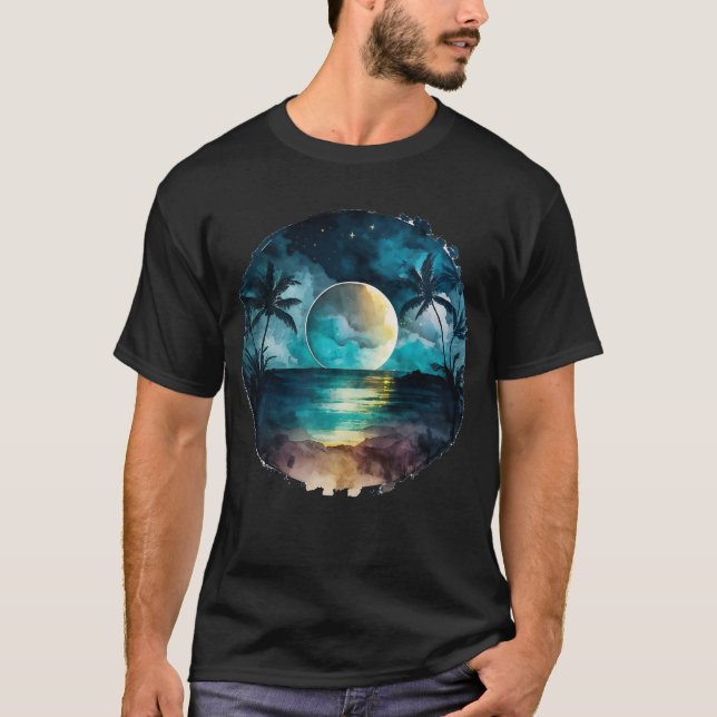 Exotic Beach Sunset T-Shirt (Front)