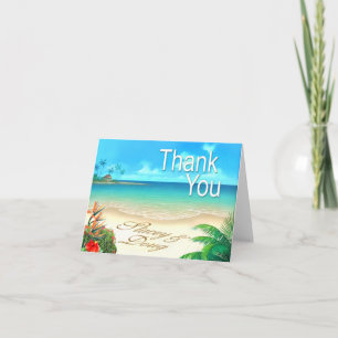 Exotic Beach Thank You Card
