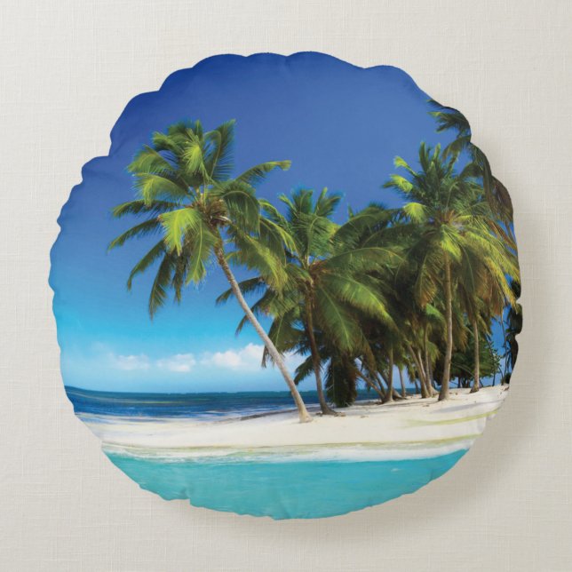 Exotic beach throw pillow (Front)