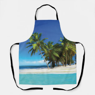 Exotic beach throw pillow apron