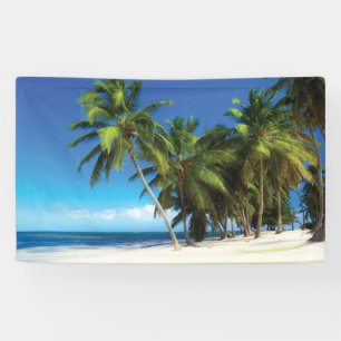 Exotic beach throw pillow banner