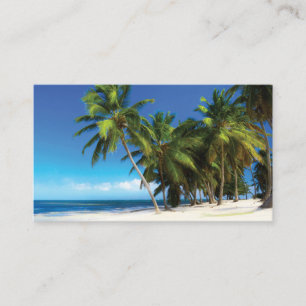 Exotic beach throw pillow business card