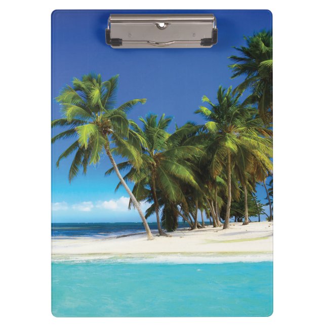 Exotic beach throw pillow clipboard (Front)
