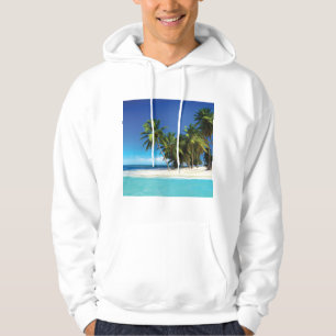 Exotic beach throw pillow hoodie