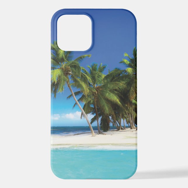 Exotic beach throw pillow iPhone case (Back)