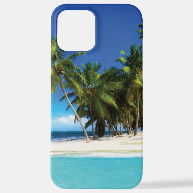 Exotic beach throw pillow iPhone case (Back)