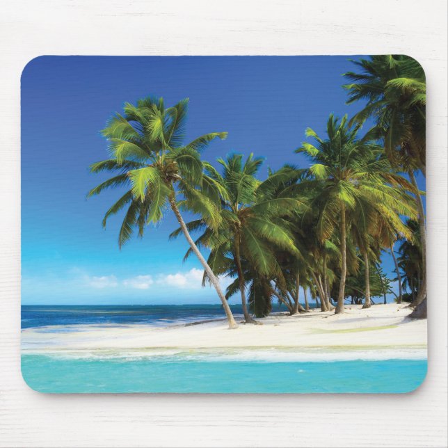 Exotic beach throw pillow mouse mat (Front)