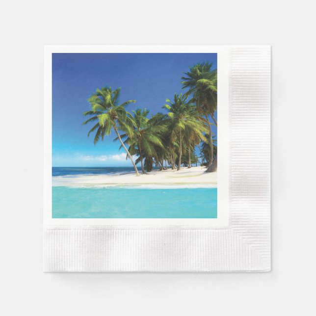 Exotic beach throw pillow napkin (Front)
