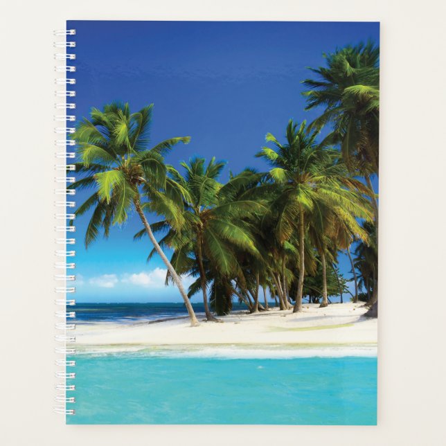 Exotic beach throw pillow planner (Front)