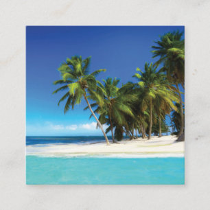 Exotic beach throw pillow square business card