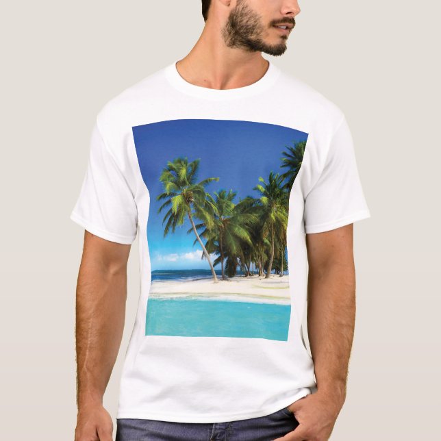 Exotic beach throw pillow T-Shirt (Front)