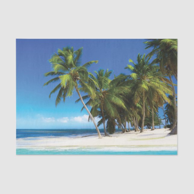 Exotic beach throw pillow tissue paper (Front)