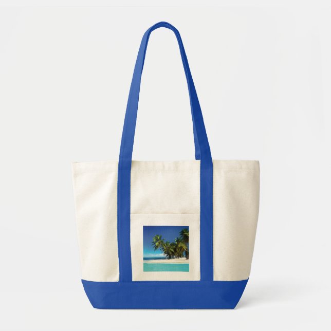 Exotic beach throw pillow tote bag (Front)