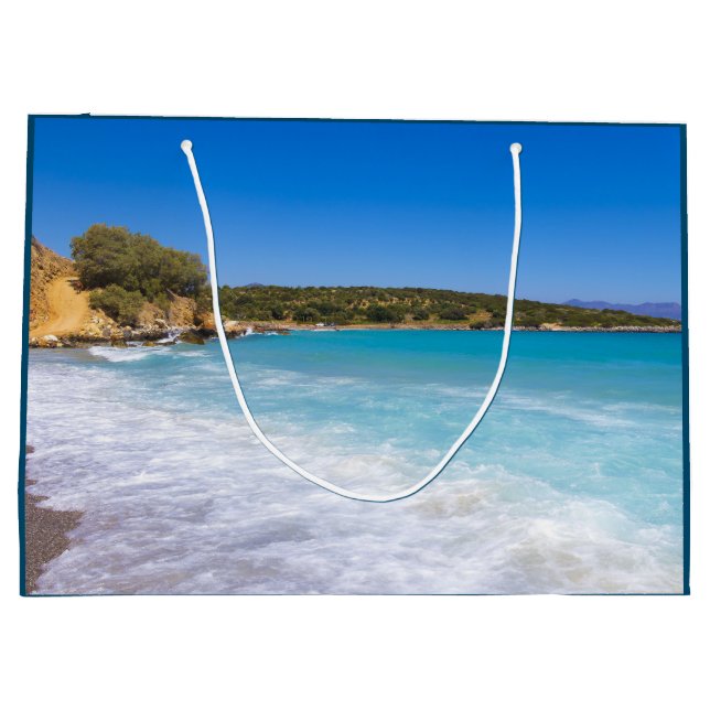 Exotic Beach Tropical Island Paradise Large Gift Bag (Back)