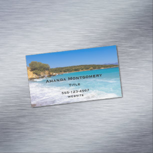 Exotic Beach Tropical Island Paradise Magnetic Business Card